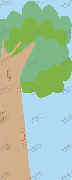 大树 【酷图网】手绘大树,绿色小清新,植物,幼儿园,树,卡通