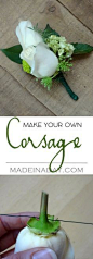How to make a Corsage, Simple tutorial on how to layer flowers to make a corsage for a special occasion. Mother's Day, Prom, Weddings, etc.