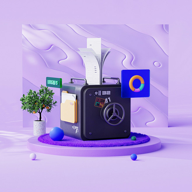 3D c4d design Octane...