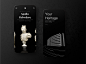 museum mobile app dark mode ui ux