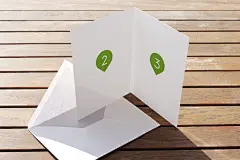 白色大气极简宣传单折页样机