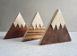 Magnet Mountains. Handmade wood fridge magnets. Set of by AMOKORI: 