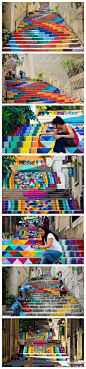 一组由艺术家和设计师组成的团队对贝鲁特市内的台阶进行了美化，在台阶表面涂绘了各种色彩和图案，其中一个包含73个台阶的项目耗时7小时。设计师意图利用多彩的结构装点城市景观。这种公共艺术效果将城市中普通的台阶变为彩色的琴键，为城市增添了生气。