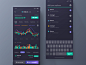 Virtual Currency App - K Line Chart yiker dark purple green chart line k data app currency bitcoin virtual