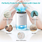 Amazon.com - Hysure Dehumidifier 1400ml(49oz) for 2200 Cubic Feet (220 Sq Ft) Ultra Compact, Quiet and Portable Dehumidifier for Basement, Home, Room, Garage, Bedroom, Bathroom, Wardrobe with Safe Auto Shut Off -