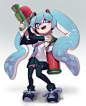 TopDylan @ARTRAFFLE on Twitter: "Instead of Hatsune Miku for smash... What about Inkling Miku for smash???? #cutiesaturday… "