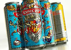 Буксир插画饮料包装设计-古田路9号