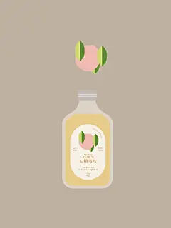 饮品标签️扁平风插画设计｜冷泡茶落地 - 小红书