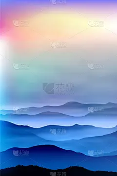山,时间,在雾中,背景,壁纸,粗糙的,夏天,户外,日落,剪影