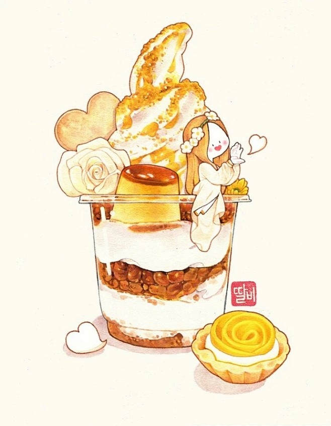 漫画家딸비笔下的美食惟妙惟肖，能把食物画...