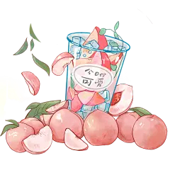 摄图网_402487244_夏日清凉桃子气泡饮品（企业商用）