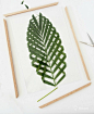 植物装饰画创意教程：现代简约的绿色棕榈叶装饰画diy教程 - 手工客，diy手工制作教程频道
