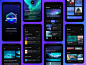 Cosmos UI Kit night clean leftalign leftaligned interface dark mode dark lights minimalism gallery marketplace design app ux ui minimal