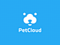 Pet Cloud 2d shape animation cycle logo animation animal cute motiondesignschool dog logo character dog