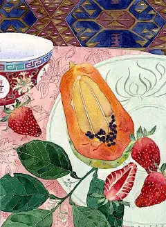 #亲爱的艺术# 充满中国风的插画，作者却是歪果人，新西兰艺术家Mango Frooty谜の异域萌