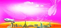 旅行大气简约粉色金融海报背景高清素材 交通工具 埃及 城堡 大气 度假 故宫 旅游 星星 景点 欧式 法国 渐变 白云 自由女神像 飞机 平面广告 设计图片 免费下载