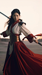 LS_Full_body_panoramic_view_A_Asian_Beauty_in_a_samurai_uniform_2cfb5e4e-c410-49ab-9000-3cdfb04c605e