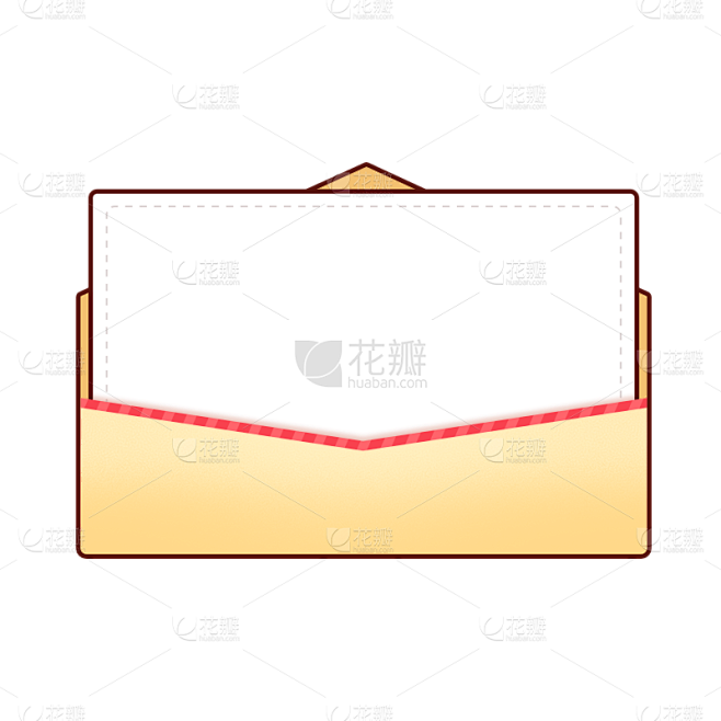 卡通感母亲节信封元素贴纸