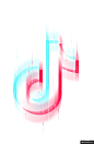 卡通抖音魔音电子风格模板免扣png