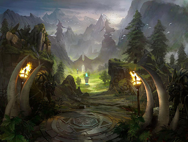 传奇风格魔幻风格背景