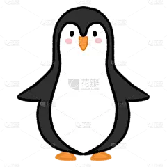 手绘-简约可爱动物元素-企鹅