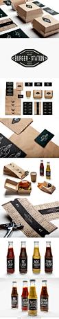Burger Station by Nueve Estudio. I'm hungry now yummy #identity #packaging #branding PD