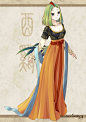 萌版汉服十二生肖图...个个都好萌。
#汉服##传统文化##动漫插画##人文艺术赏析# ​​​​