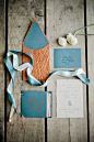 Copper and Aqua Stationery | photography by http://www.kristynhogan.com