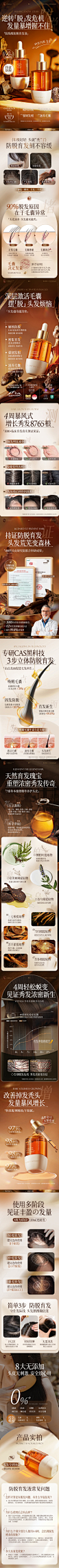 天猫详情页专采：防脱生发剂育发液增发密发快速长头发毛囊营养精华男女护发理神器-tmall.com天猫