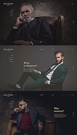 Halcyon高端时尚男装服饰网页设计欣...