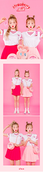 strawberry milk.달콤소녀 skirt by 츄(chuu) : ★ 테니스스커트는 츄! 오직츄! ★허리라인에 귀욤귀욤 딸기자수♡전컬러 갖고 싶은 큐롯팬츠~ 활동성,실용성 갑!!