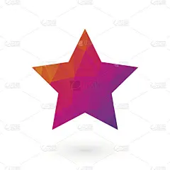 五颜六色的粉紫色星