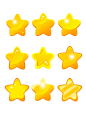金色黄色星星闪光星辰圣诞五角星商用素材