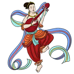 敦煌风古典女子插画素材