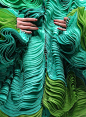 Creation by Maurizio Galante, French Couture 2012 Singapore fashion show manipulated pleats and ruffles