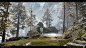 God of War - Foothills Lower, Kyle Bromley : Given the scope of the game it was always a team undertaking. I took over these levels after an early first pass was done and held full ownership until the end of the project. Several assets and materials were 