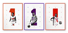 NBA Number One's系列球星海报设计欣赏 - 三视觉