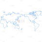交通系列世界地图线稿贴纸