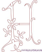 Monogram for Hand Embroidery: Letter H – Needle’nThread.com