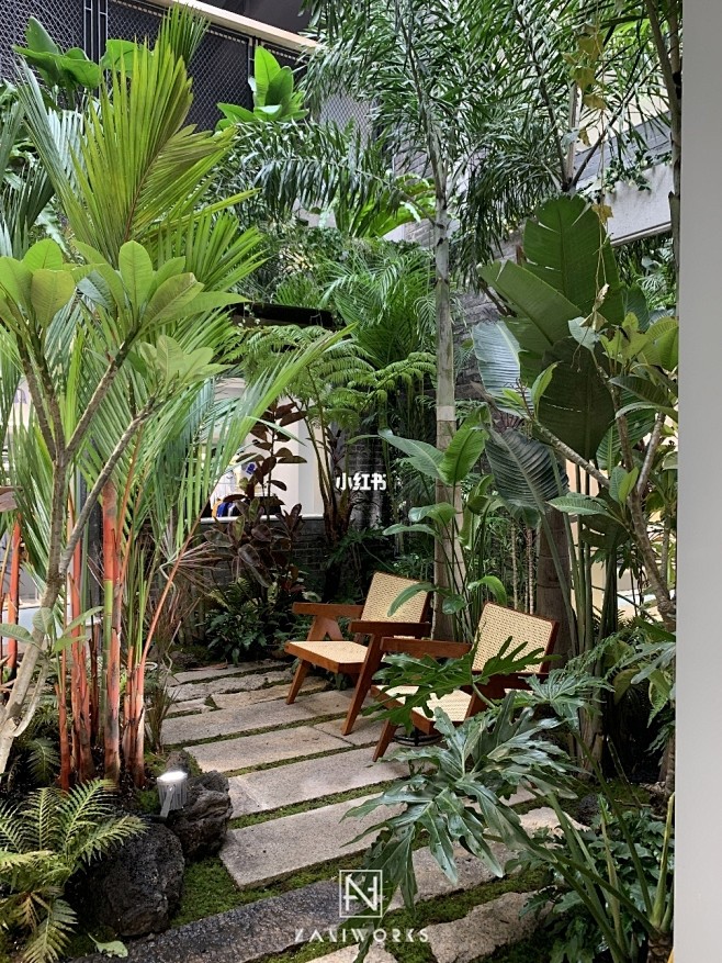 森系空间 | 商业空间绿植造景 : 面积 Area:40㎡ 风格 style:热带雨林 地区 Location:广东 造景 ...