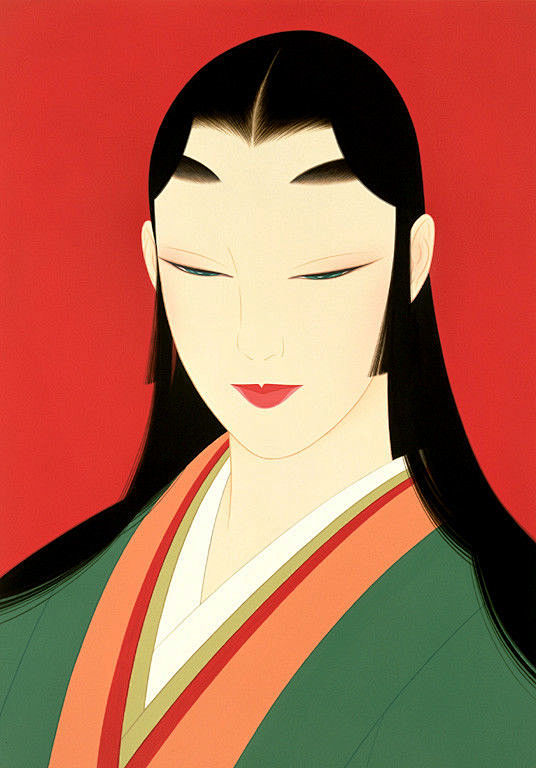 日本艺术家鹤田一郎创意版画–美人绘（一）