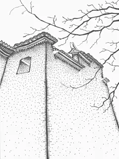 《琼游》视觉日记--记录旅途中的点滴 黑白装饰风格旅行绘本-古镇篇-吉祥物-插画 by 一只小小的甲壳虫 - 原创设计作品 - Powerby 站酷（ZCOOL） 