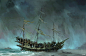 CGwall游戏原画网站_加勒比海盗舰船设计之荒滩残舰