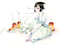 "超唯美古风花卉水彩课细腻精致3讲"-南方-花瓣LIVE