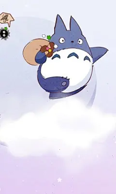 可爱龙猫卡通手机壁纸 480x800