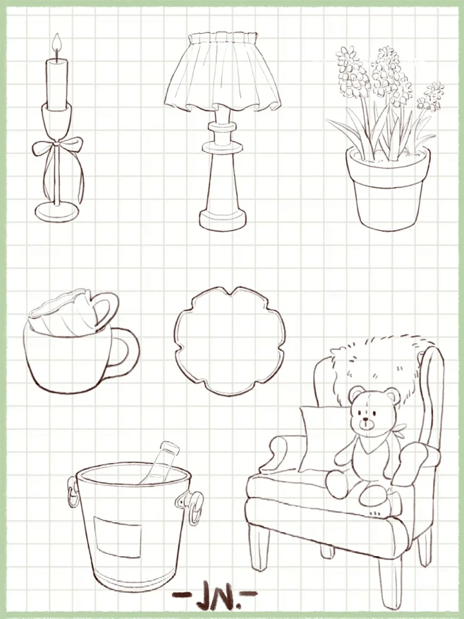 小红书生活画家｜生活小物件插画线稿合集 ️ - 小红书-花瓣网