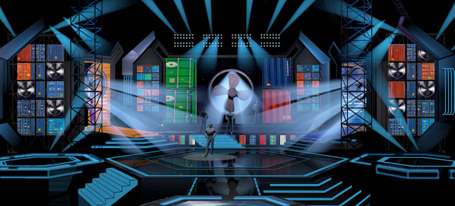 舞台造型136舞台设计舞美设计中国风舞台创意舞台互动区互动合影互动