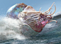 Magic The Gathering:  Crystalline Nautilus, Brad Rigney : For Magic The Gathering
Art Director: Jeremy Jarvis
Copyright Wizards Of The Coast LLC