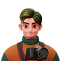 摄影师3D插图