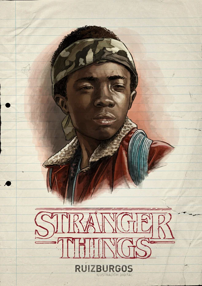 STRANGER THINGS - LUCAS by RUIZBURGOS-花瓣网